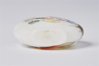 Lot 246 - Two Chinese Famille Rose Enameled White Glass...