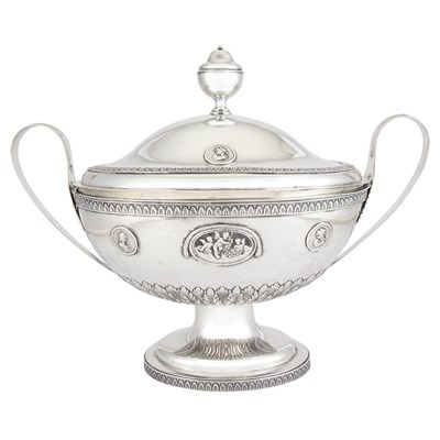 Lot 401 - Continental Silver Covered Soup Tureen Marks...