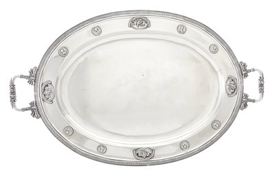 Lot 400 - Continental Silver Two-Handled Tray With mark...