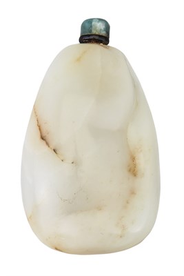 Lot 220 - Chinese White Jade Snuff Bottle Of...