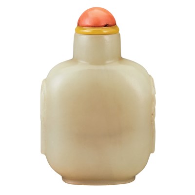 Lot 222 - Chinese Celadon Jade Snuff Bottle The rounded...