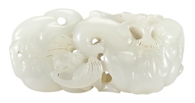Lot 199 - Chinese White Jade Pendant 18th/19th Century...