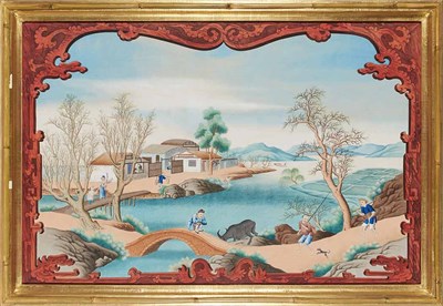 Lot 494 - Set of Four Chinese Export Gouaches Depicting...