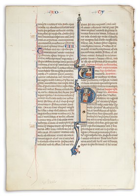 Lot 147 - [MANUSCRIPT] Single leaf from an illuminated...