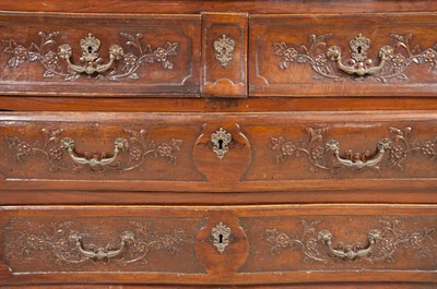 Lot 302 - Provincial Louis XV Style Walnut Commode...