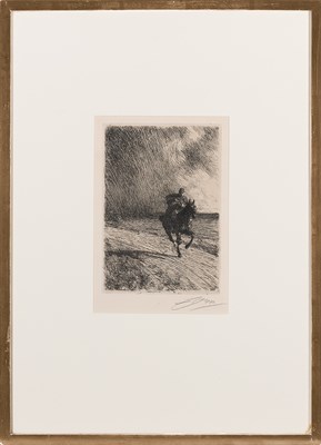 Lot 245 - Anders Zorn THE STORM Etching
