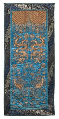 Lot 173 - Group of Five Chinese Silk Textiles Early Qing...