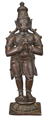 Lot 32 - Indian Bronze Hanuman 18th/19th Century Posed...