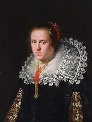 Lot 19 - Paulus Moreelse Dutch, 1571-1638 Portrait of a...