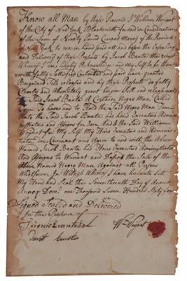Lot 193 - [SLAVERY] New York manuscript slave sale...