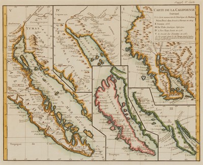 Lot 212 - [VAUGONDY, ROBERT] Carte de la Californie...