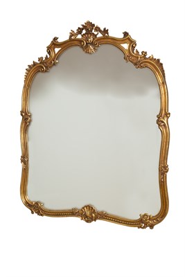 Lot 175 - Rococo Style Giltwood Overmantel Mirror Height...