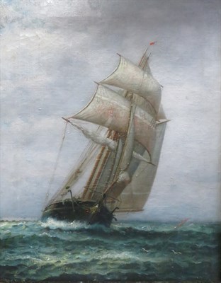 Lot 38 - James Gale Tyler American, 1855-1931 Ship in...