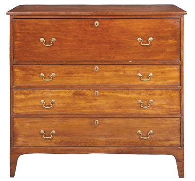 Lot 254 - Federal Pine Chest of Drawers Early 19th...