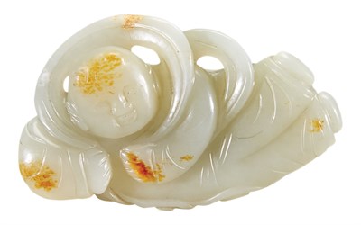 Lot 127 - Chinese Celadon Jade Figure of a Boy Qing...