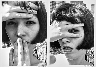 Lot 31 - CLERGUE, LUCIEN (1934-2014) Pair of portraits...