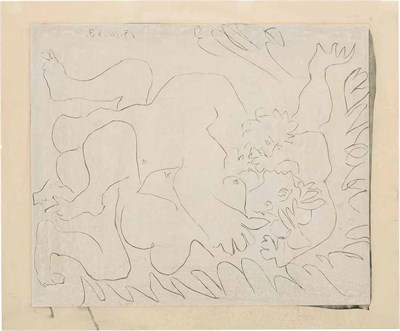 Lot 173 - Pablo Picasso L'ÉTREINTE II (B. 1151) Linocut...