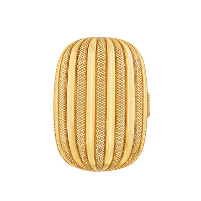 Lot 282 - Gold and Ruby Compact