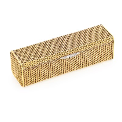 Lot 281 - Gold, Platinum and Diamond Lipstick Case, Van Cleef & Arpels, France