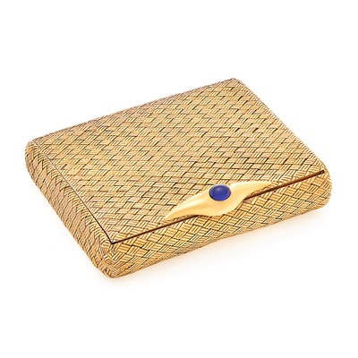 Lot 283 - Gold and Cabochon Sapphire Case
