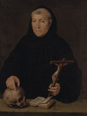Lot 10 - Flemish School 16th Century Portrait of a Monk...