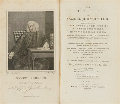 Lot 333 - BOSWELL, JAMES The Life of Samuel Johnson, L.L....