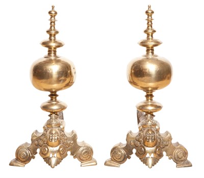 Lot 545 - Pair of Flemish Renaissance Style Brass...