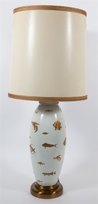 Lot 506 - Gilt Decorated Fish Themed Porcelain Ovoid...