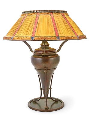 Lot 317 - Tiffany Studios Bronze and Favrile Glass...