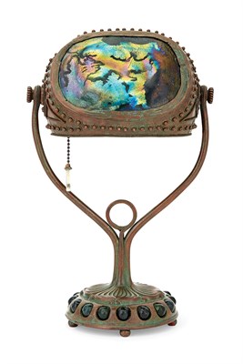 Lot 315 - Tiffany Studios Bronze and Favrile Glass...