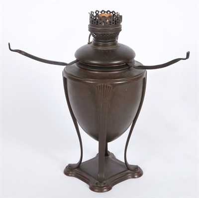 Lot 460 - Tiffany Studios Bronze Oil Canister Three-Arm...