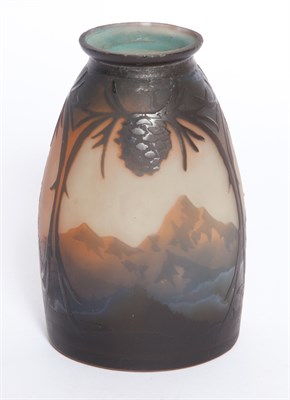Lot 242 - Muller Frères Cameo Glass Iron and Dark...