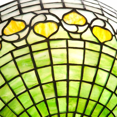 Lot 568 - Tiffany Studios Leaded Favrile Glass Acorn...