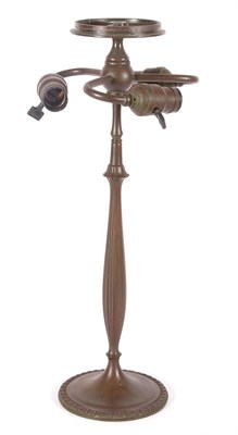 Lot 564 - Tiffany Studio Bronze Lamp Base Base stamped...