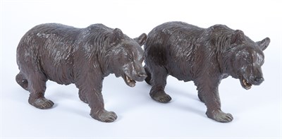 Lot 482 - Two Bronze Bear Cubs Height 6 1/2 inches,...