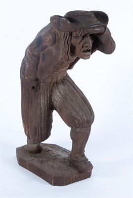 Lot 528 - Carved Wood Figure Titled, Chouan Signed J....
