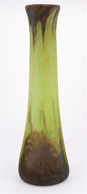 Lot 233 - Daum Art Nouveau Lime Green and Plum Colored...