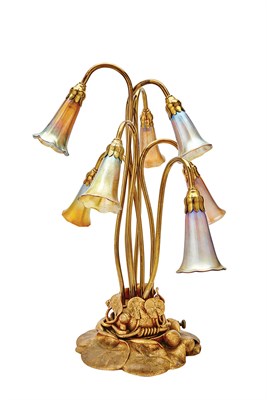 Lot 320 - Tiffany Studios Gilt-Bronze and Favrile Glass...