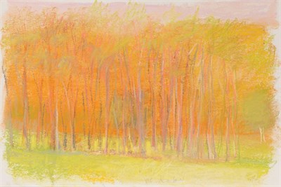 Lot 82 - Wolf Kahn American, b. 1927 Pale Green and...