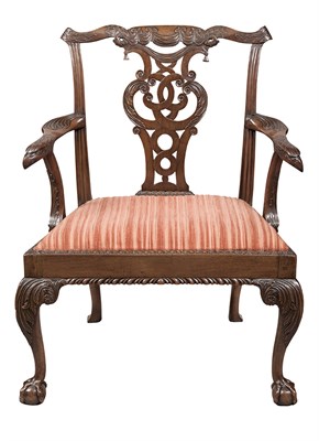 Lot 236 - George II Walnut Open Armchair Mid-18th...