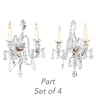 Lot 264 - Set of Four George III Style Cut-Glass...