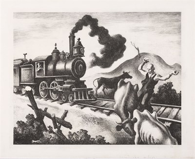 Lot 11 - Thomas Hart Benton (1889-1975) SLOW TRAIN...