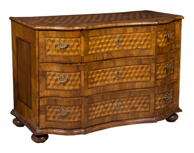 Lot 119 - South German Walnut and Fruitwood Commode...
