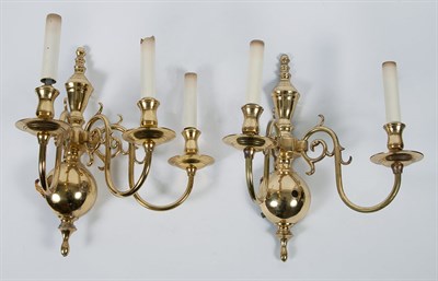 Lot 499 - Set of Five George III Style Brass Finish...