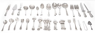 Lot 237 - Group of Silver Flatware Serving Articles...