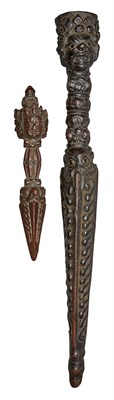 Lot 50 - Two Tibetan Wood Phuba Possibly 17th century...
