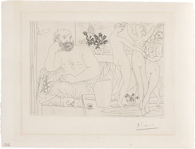 Lot 163 - Pablo Picasso SCULPTEUR ET TROIS DANSEUSES...