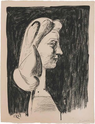 Lot 164 - Pablo Picasso GRAND PROFIL (B. 444) Lithograph,...