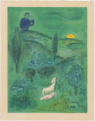 Lot 37 - Marc Chagall DÉCOUVERTE DE DAPHNIS PAR LAMON...