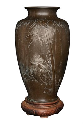Lot 2 - Japanese Bronze Vase Meiji Period The...